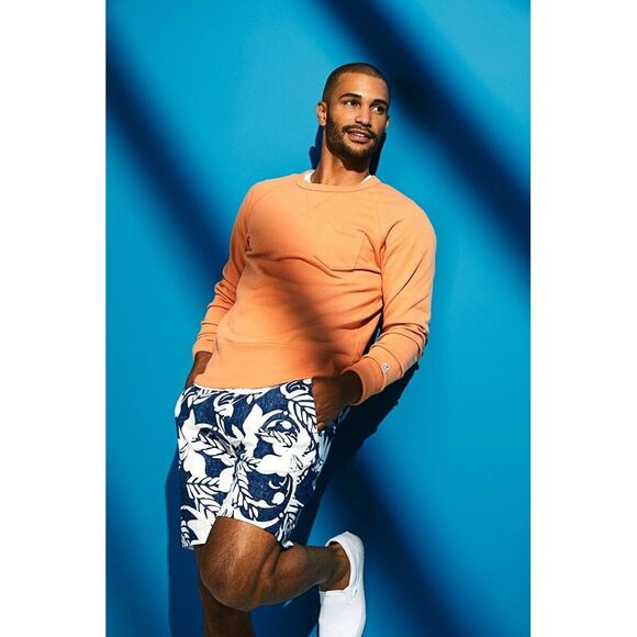 Reyn Spooner + Todd Snyder Mens 30 Short Hawaiian Blue Floral Cotton 9" USA Made - Picture 1 of 5